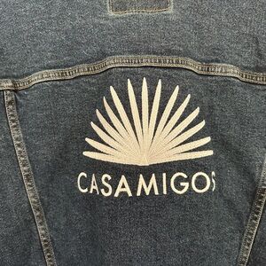 Levi’s Men’s Denim Jacket in Dark Blue with Embroidered Casamigos Logo NWT